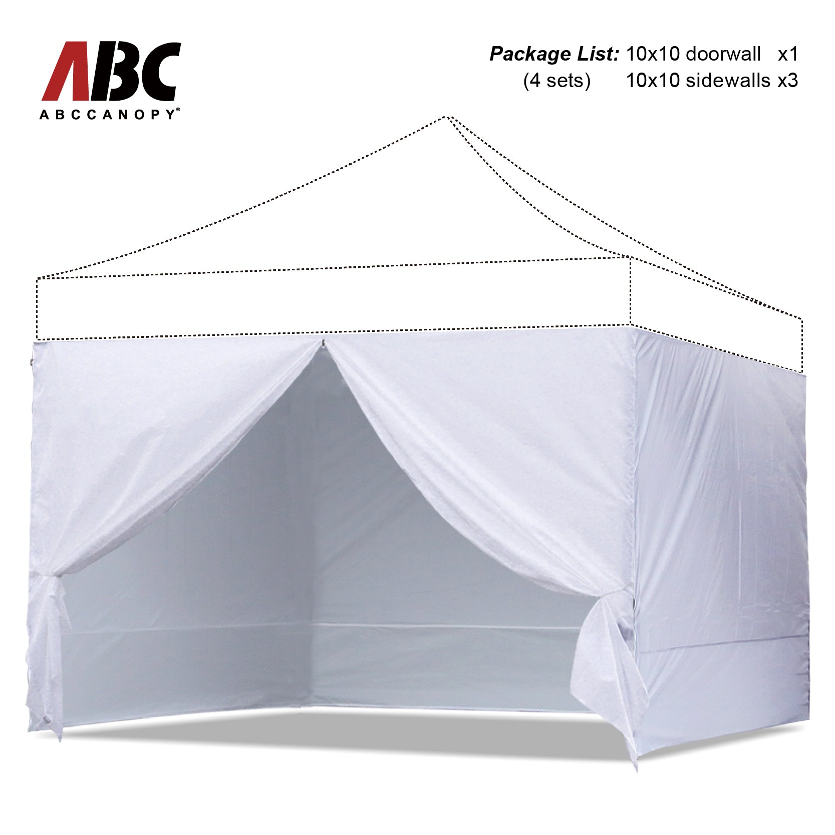 ABCCANOPY Sidewall Walls (4 Walls Only) for 8x8, 10x10, 10x15, 10x20