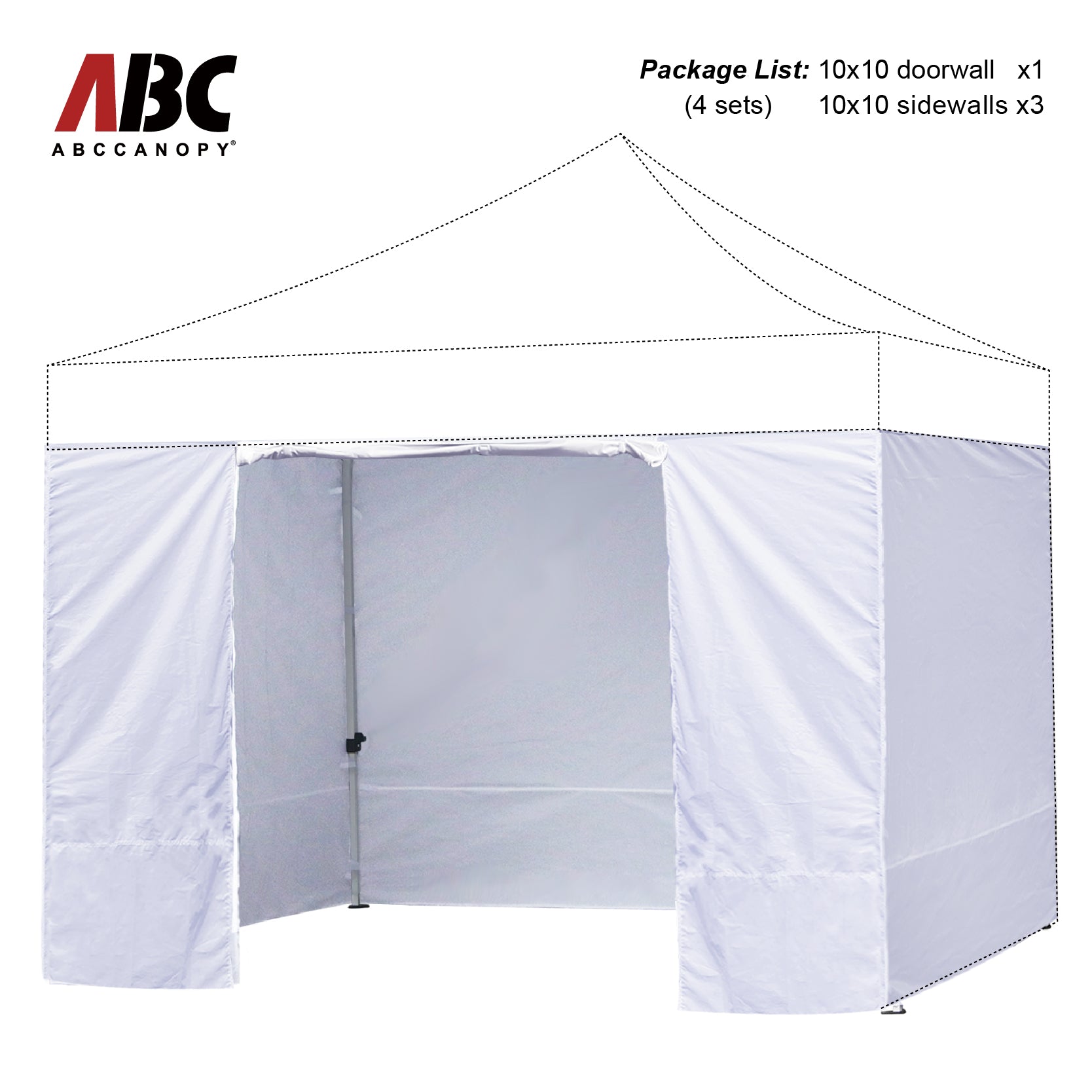 ABCCANOPY Horizontal Velcro Sidewall for 10x10/10x15/10x20 canopy (Overseas)