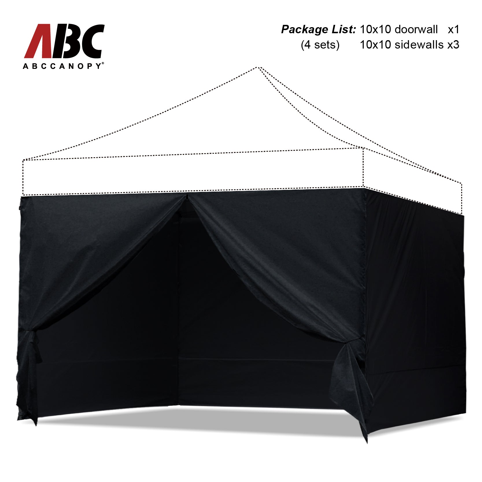 ABCCANOPY Sidewall Walls (4 Walls Only) for 8x8, 10x10, 10x15, 10x20