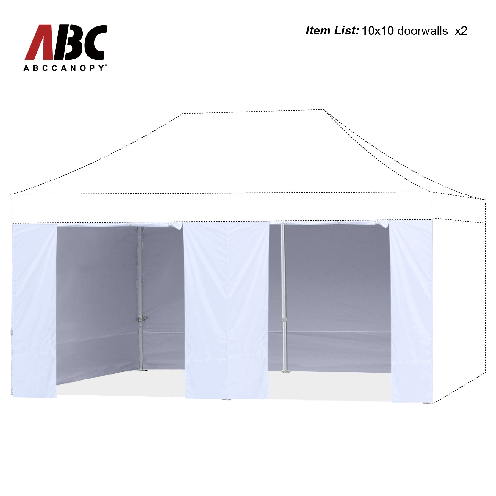 ABCCANOPY Canopy Accessories-Door wall Link for 8x8, 10x10, 10x15, 10x20  (Overseas)