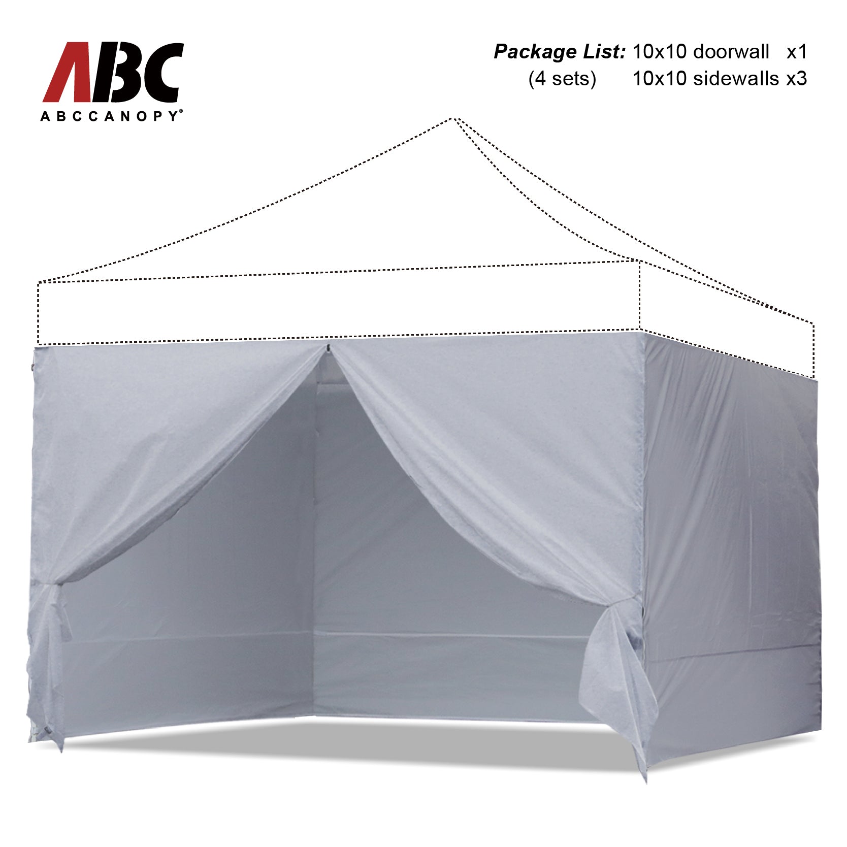 ABCCANOPY Sidewall Walls (4 Walls Only) for 8x8, 10x10, 10x15, 10x20