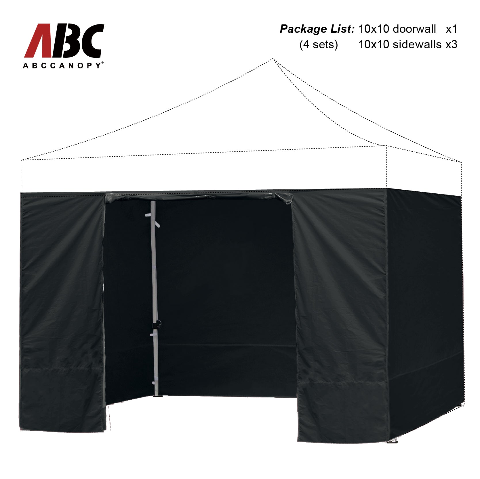 ABCCANOPY Horizontal Velcro Sidewall for 10x10/10x15/10x20 canopy (Overseas)