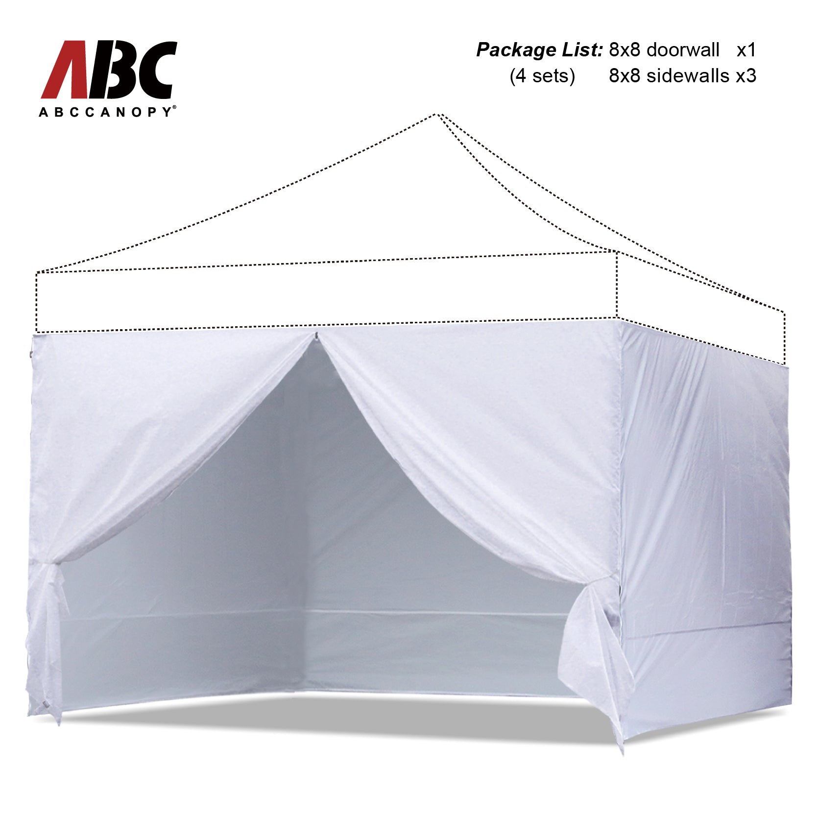 ABCCANOPY Sidewall Walls (4 Walls Only) for 8x8, 10x10, 10x15, 10x20