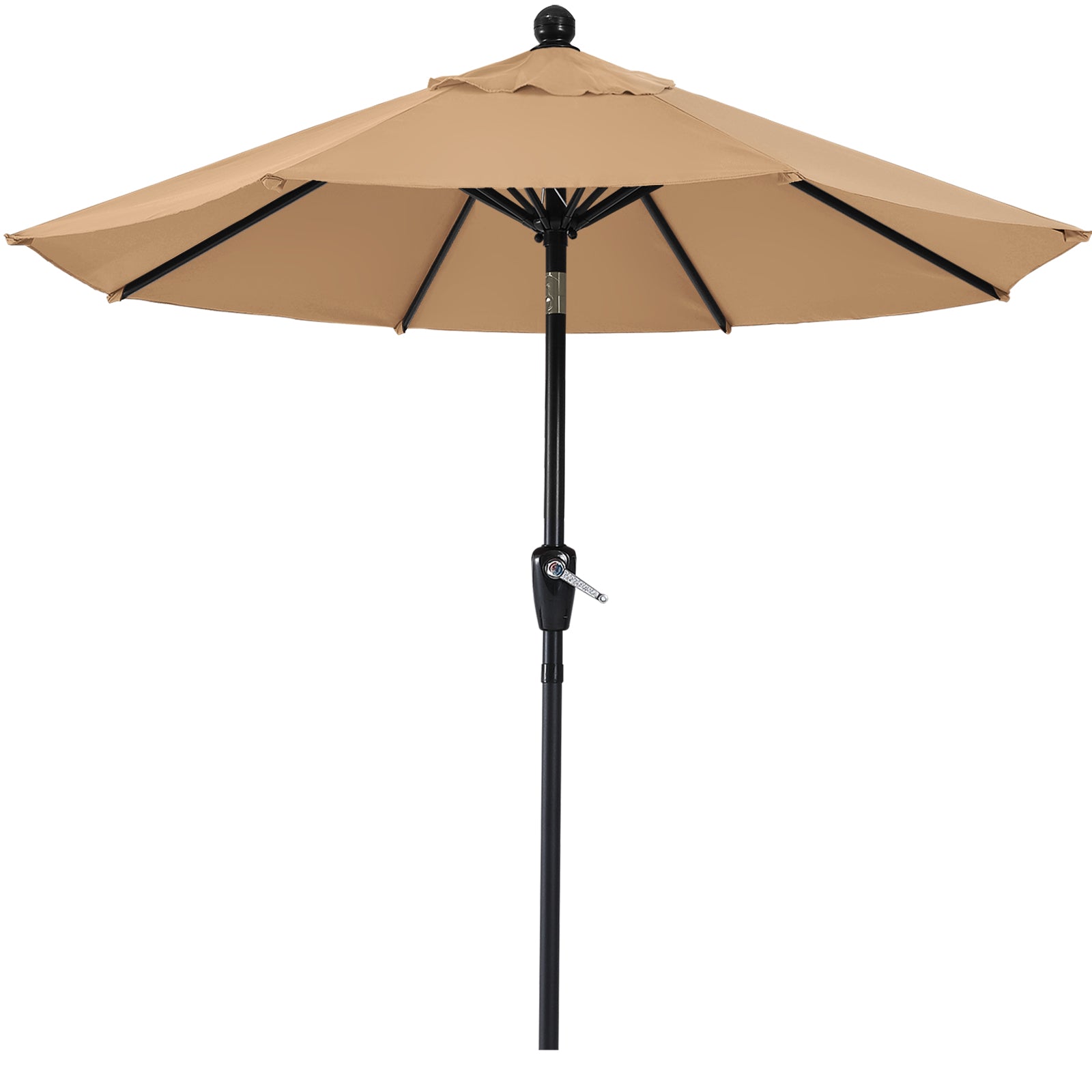 ABCCANOPY Outdoor Waterproof Table 8 Ribs Umbrella with Push Button Tilt and Crank