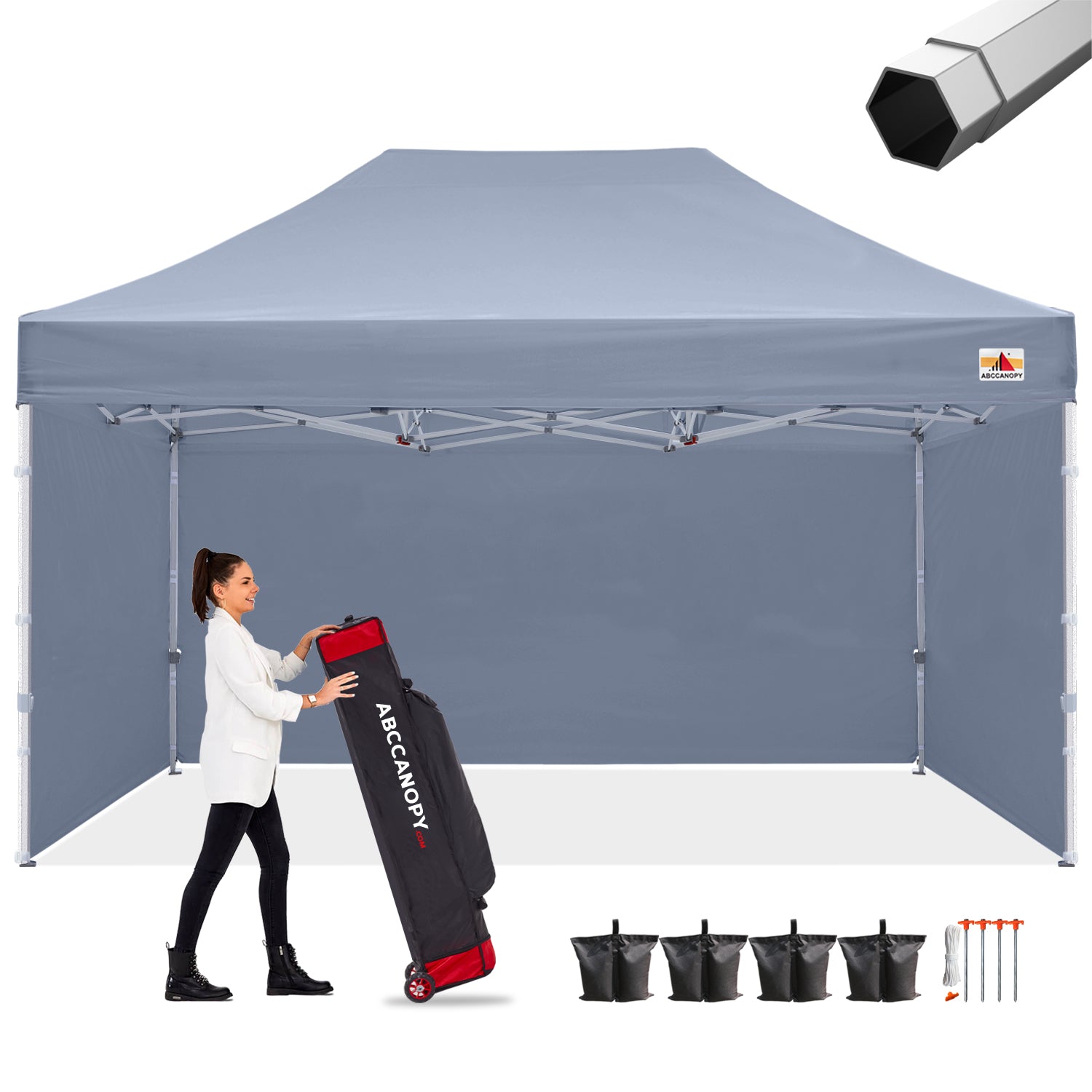 ABCCANOPY S2 Premium Heavy Duty 10x10/10x15/10x20 Canopy Tent with Sidewalls