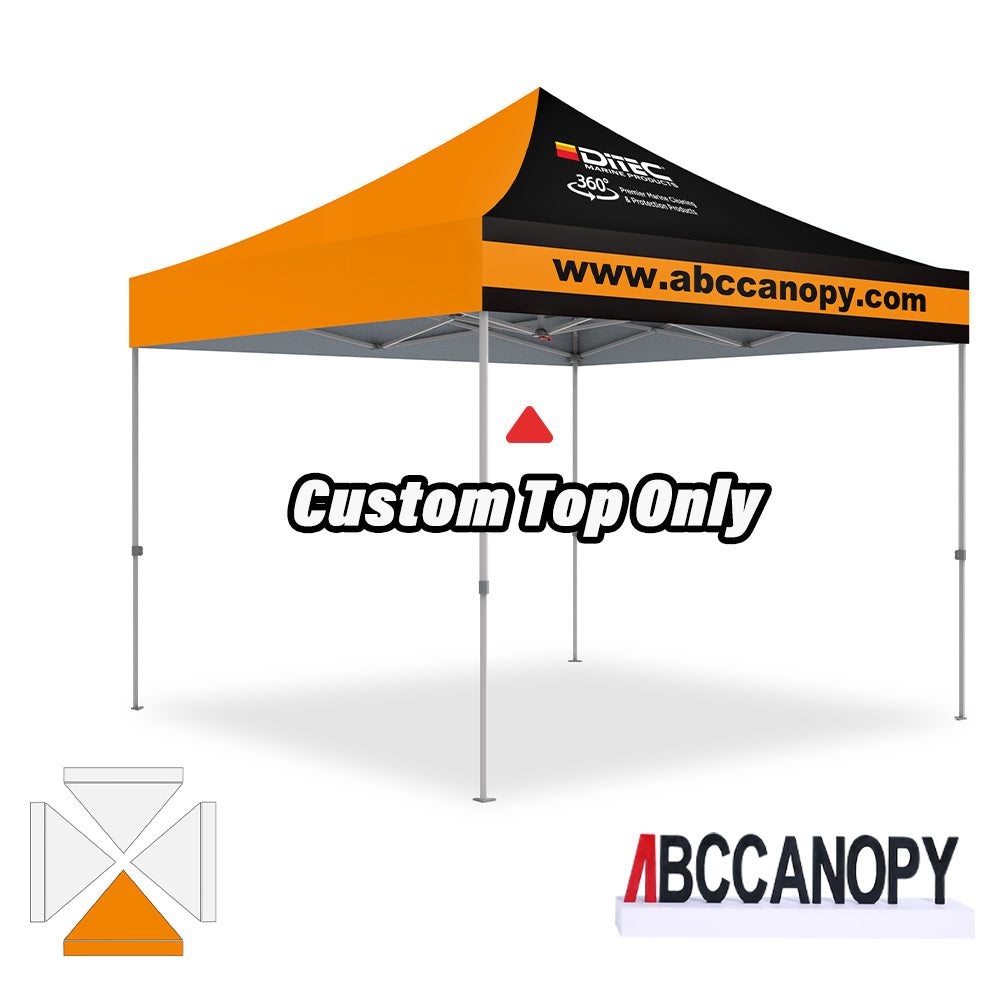 ABCCANOPY Custom Canopy Top with Logo 8x8/10x10/10x15/10x20 Pop Up Tents