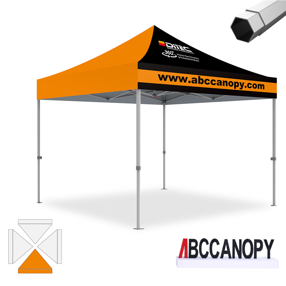 ABCCANOPY Custom Canopy Tent 8x8/10x10/10x15/10x20 Heavy Duty Pop Up Shelter (S2 Premium)