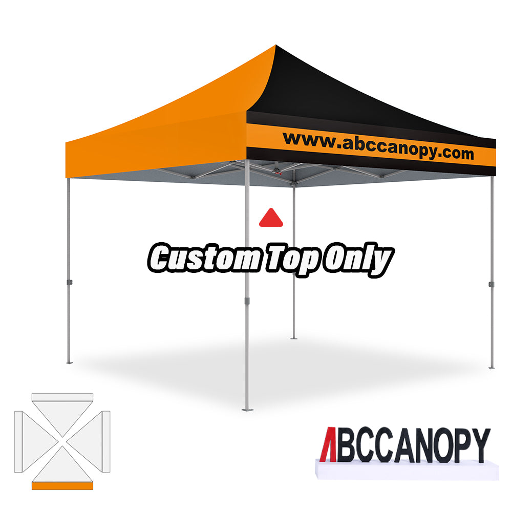 ABCCANOPY Custom Canopy Top with Logo 8x8/10x10/10x15/10x20 Pop Up Tents