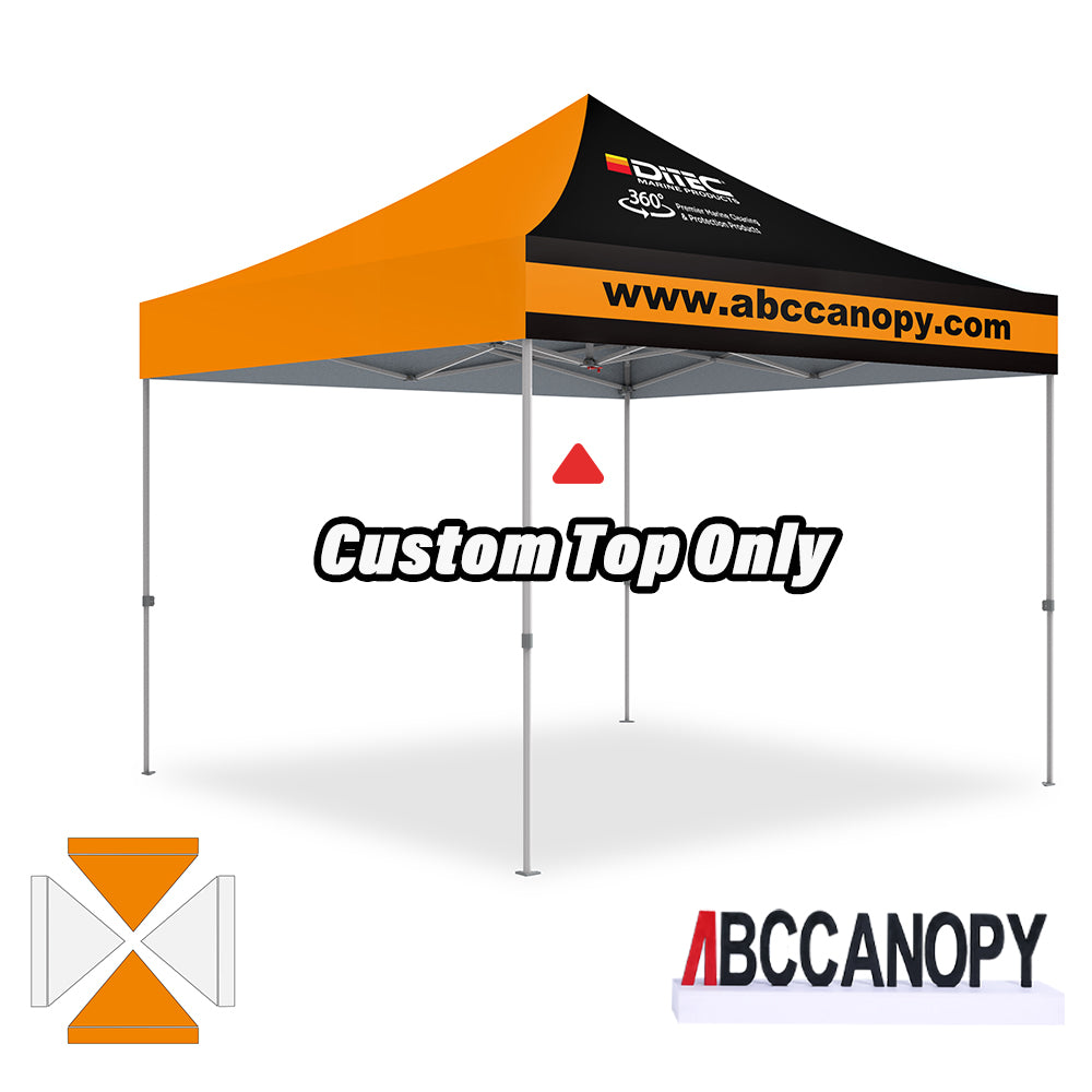 ABCCANOPY Custom Canopy Top with Logo 8x8/10x10/10x15/10x20 Pop Up Tents