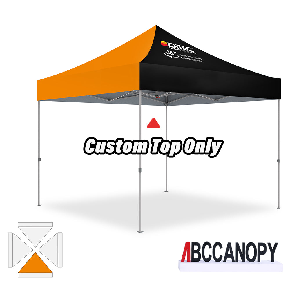 ABCCANOPY Custom Canopy Top with Logo 8x8/10x10/10x15/10x20 Pop Up Tents