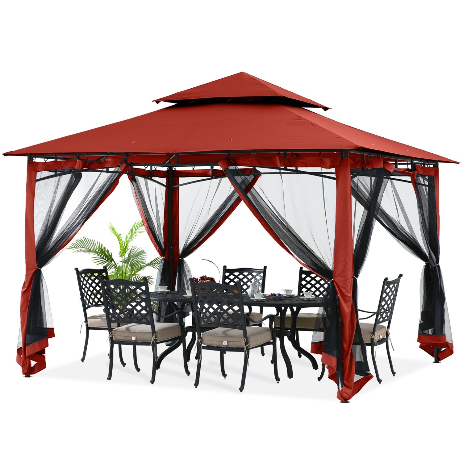 ABCCANOPY Outdoor Sturdy Patio Gazebo 9x9/11x11/10x12 With Mosquito Netting