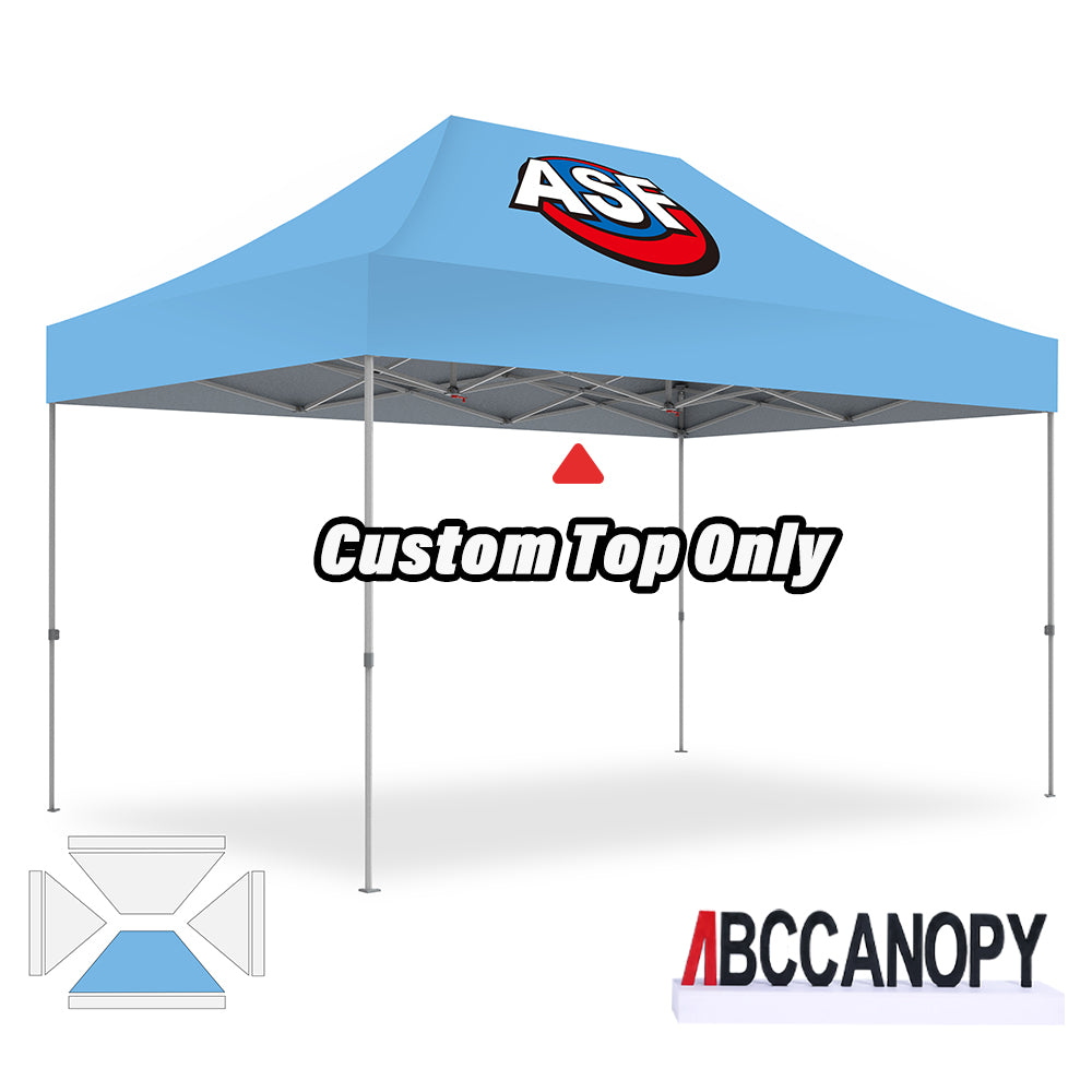 ABCCANOPY Custom Canopy Top with Logo 8x8/10x10/10x15/10x20 Pop Up Tents