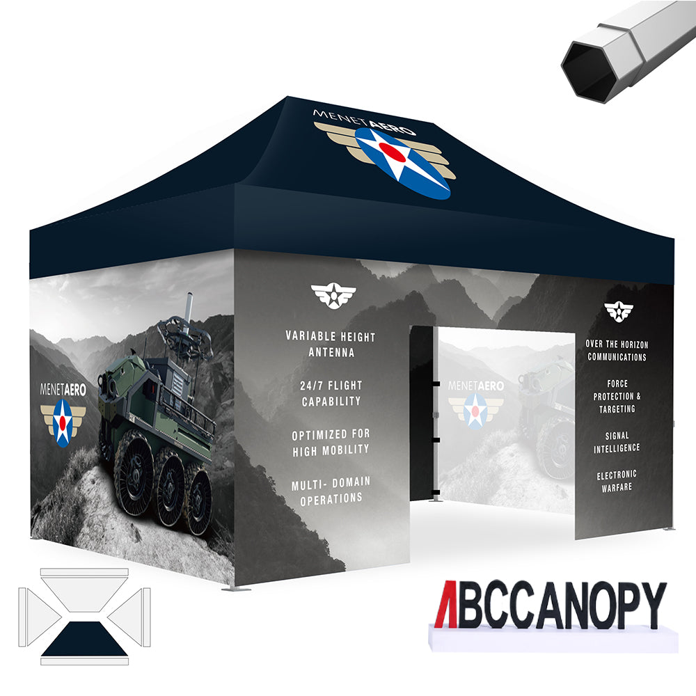 ABCCANOPY Custom Canopy Tent 8x8/10x10/10x15/10x20 Heavy Duty Pop Up Shelter (S2 Premium)