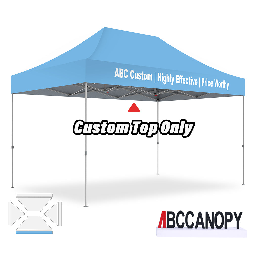 ABCCANOPY Custom Canopy Top with Logo 8x8/10x10/10x15/10x20 Pop Up Tents