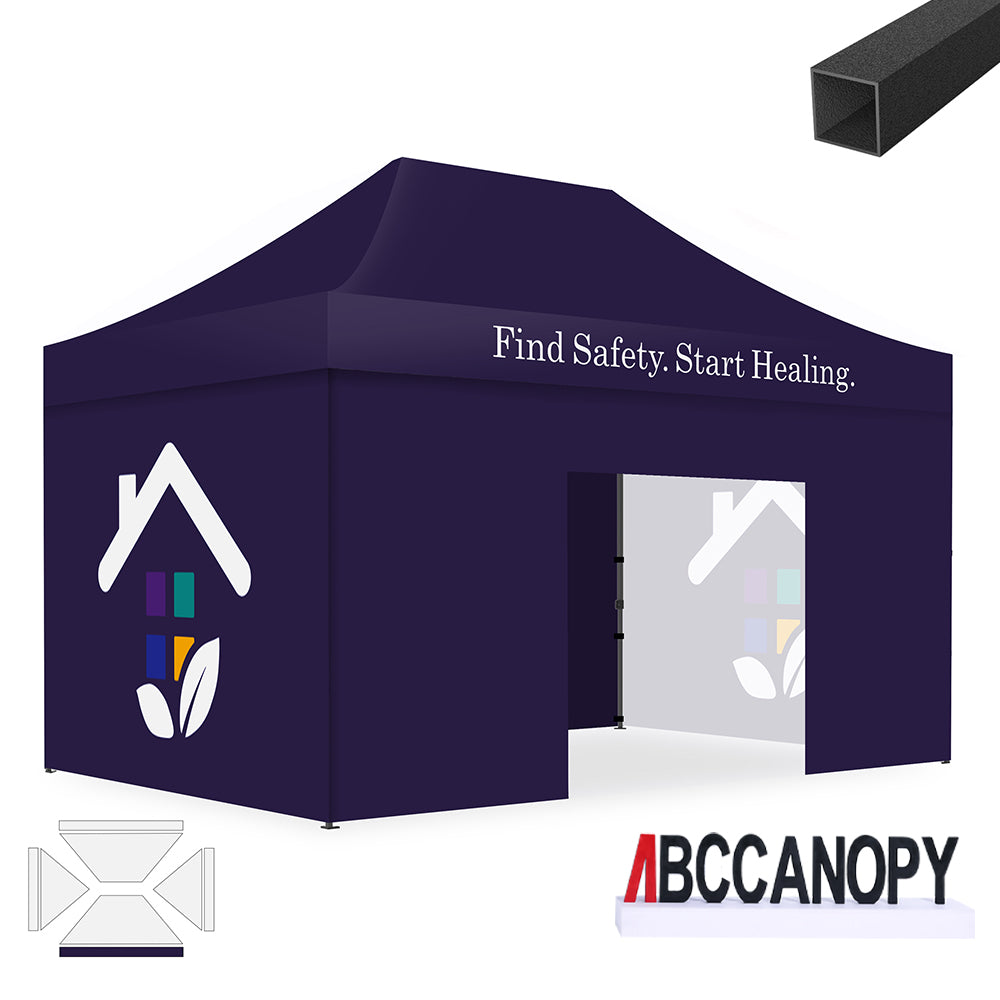 ABCCANOPY Custom Canopy Tent 10x10/10x15/10x20 Pop Up Shelter (S1 Commercial)