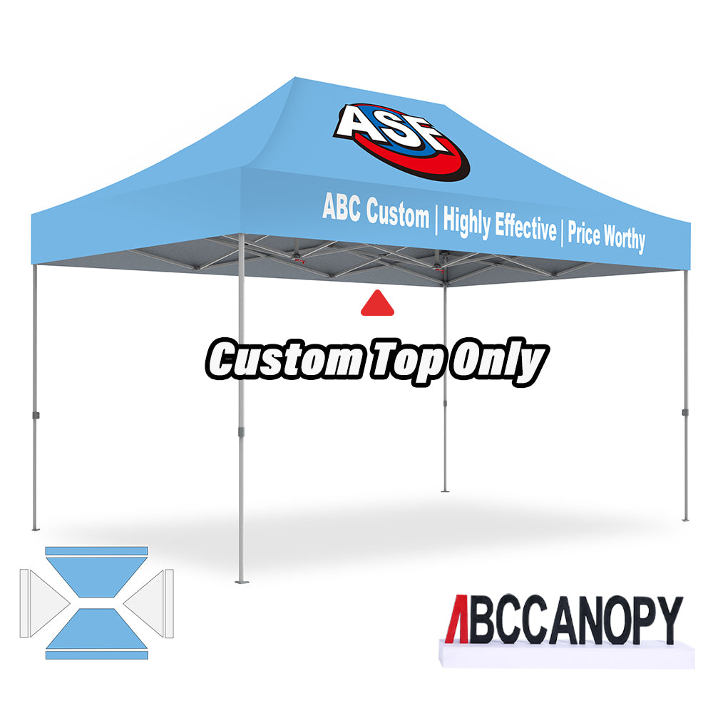 ABCCANOPY Custom Canopy Top with Logo 8x8/10x10/10x15/10x20 Pop Up Tents