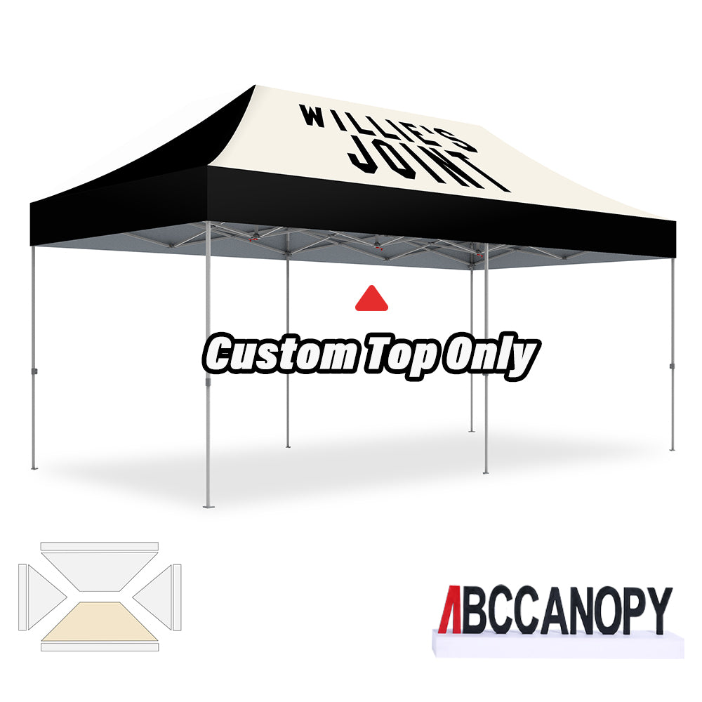 ABCCANOPY Custom Canopy Top with Logo 8x8/10x10/10x15/10x20 Pop Up Tents