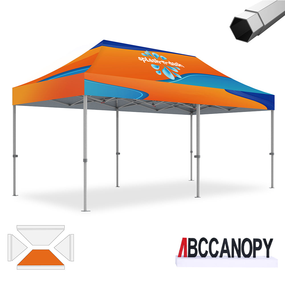 ABCCANOPY Custom Canopy Tent 8x8/10x10/10x15/10x20 Heavy Duty Pop Up Shelter (S2 Premium)