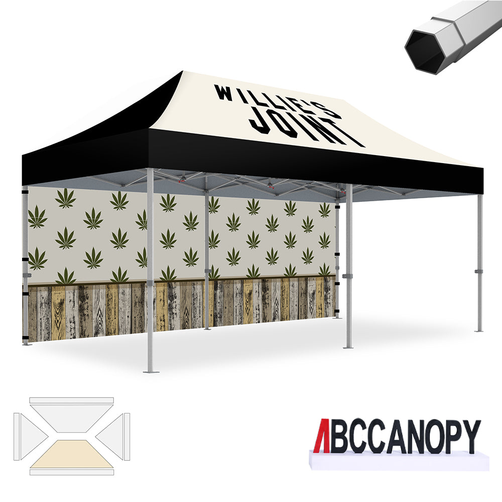 ABCCANOPY Custom Canopy Tent 8x8/10x10/10x15/10x20 Heavy Duty Pop Up Shelter (S2 Premium)