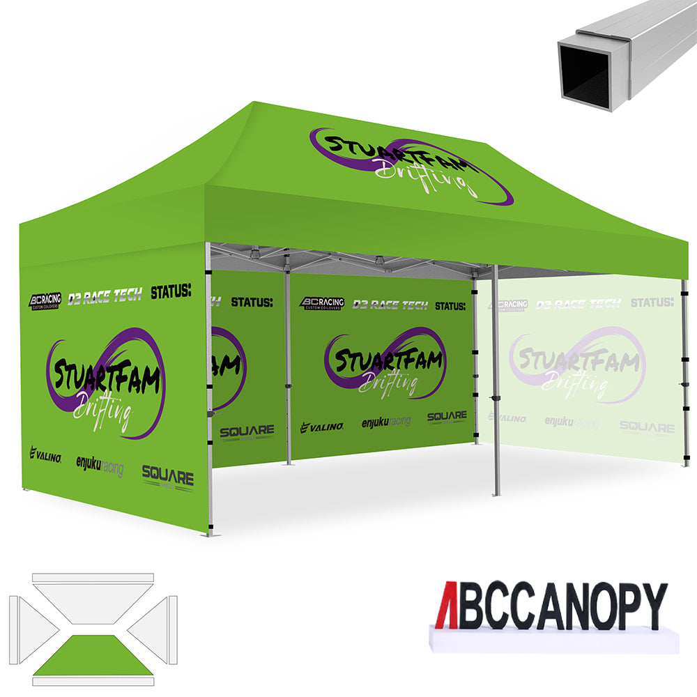 ABCCANOPY Custom Canopy Tent 10x10/10x15/10x20 Aluminum Pop Up Shelter (S3 Professional)