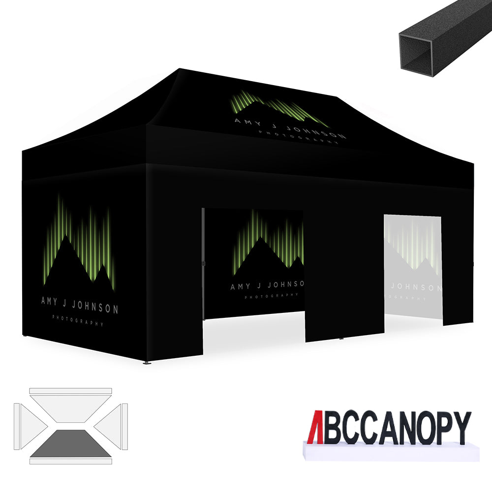 ABCCANOPY Custom Canopy Tent 10x10/10x15/10x20 Pop Up Shelter (S1 Commercial)