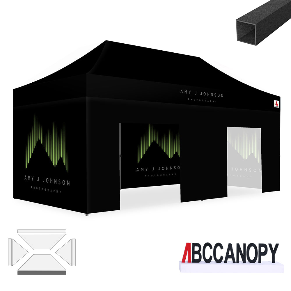 ABCCANOPY Custom Canopy Tent 10x10/10x15/10x20 Pop Up Shelter (S1 Commercial)