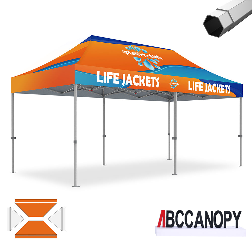 ABCCANOPY Custom Canopy Tent 8x8/10x10/10x15/10x20 Heavy Duty Pop Up Shelter (S2 Premium)