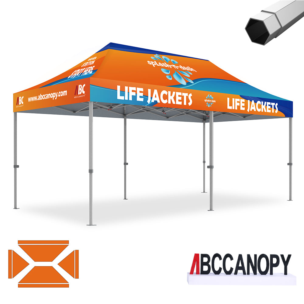 ABCCANOPY Custom Canopy Tent 8x8/10x10/10x15/10x20 Heavy Duty Pop Up Shelter (S2 Premium)