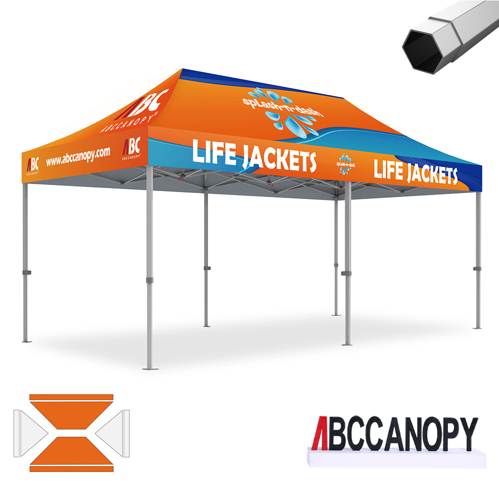 ABCCANOPY Custom Canopy Tent 10x10/10x15/10x20 Brand Union (S1 & S2 Premium)