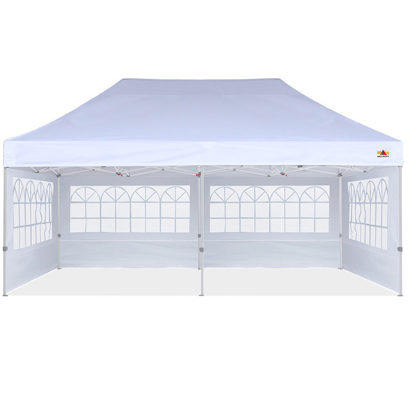 ABCCANOPY Pop up Church Canopy Tent with Window Sidewalls for 8x8, 10x10, 10x15, 10x20 (S1 Commercial)