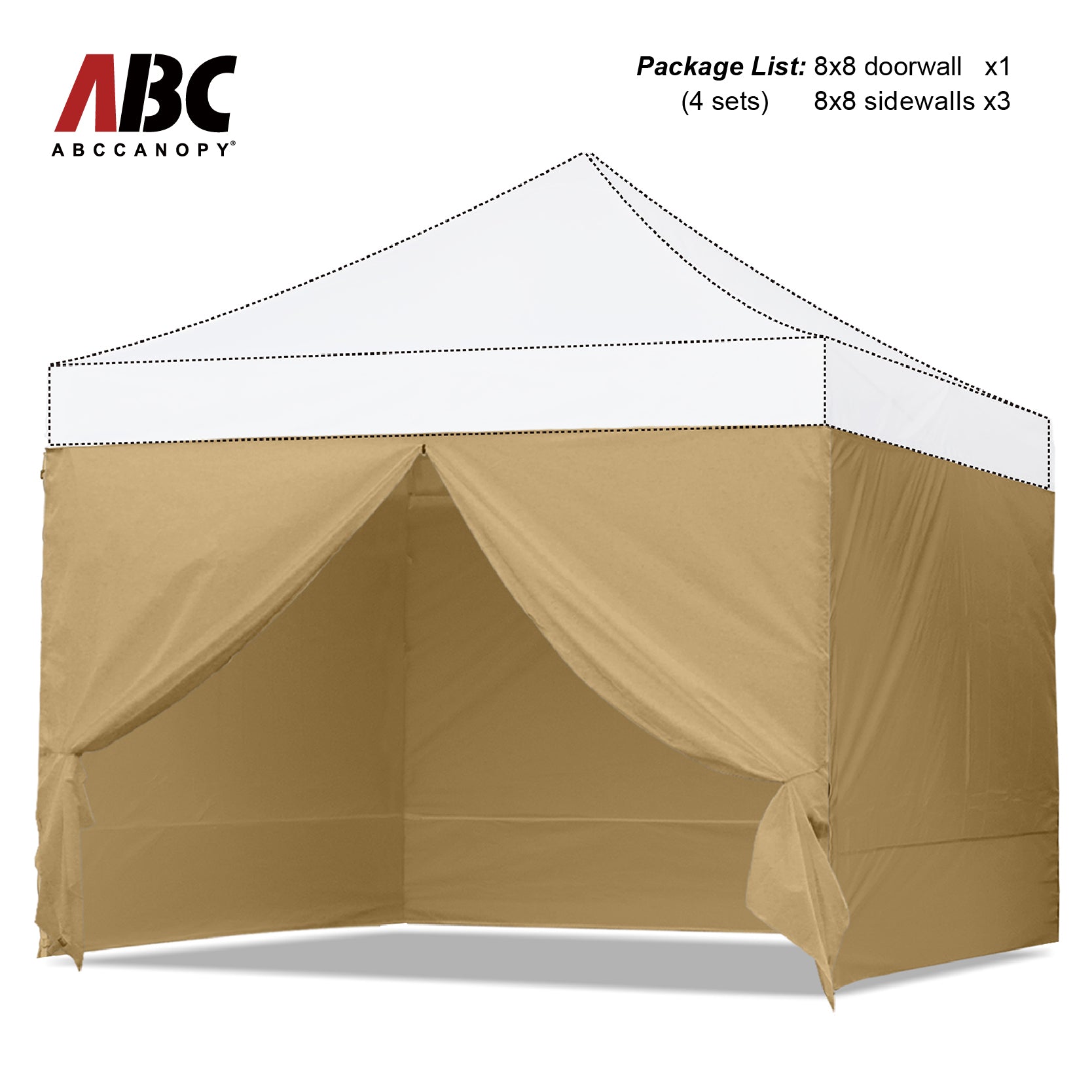 ABCCANOPY Sidewall Walls (4 Walls Only) for 8x8, 10x10, 10x15, 10x20