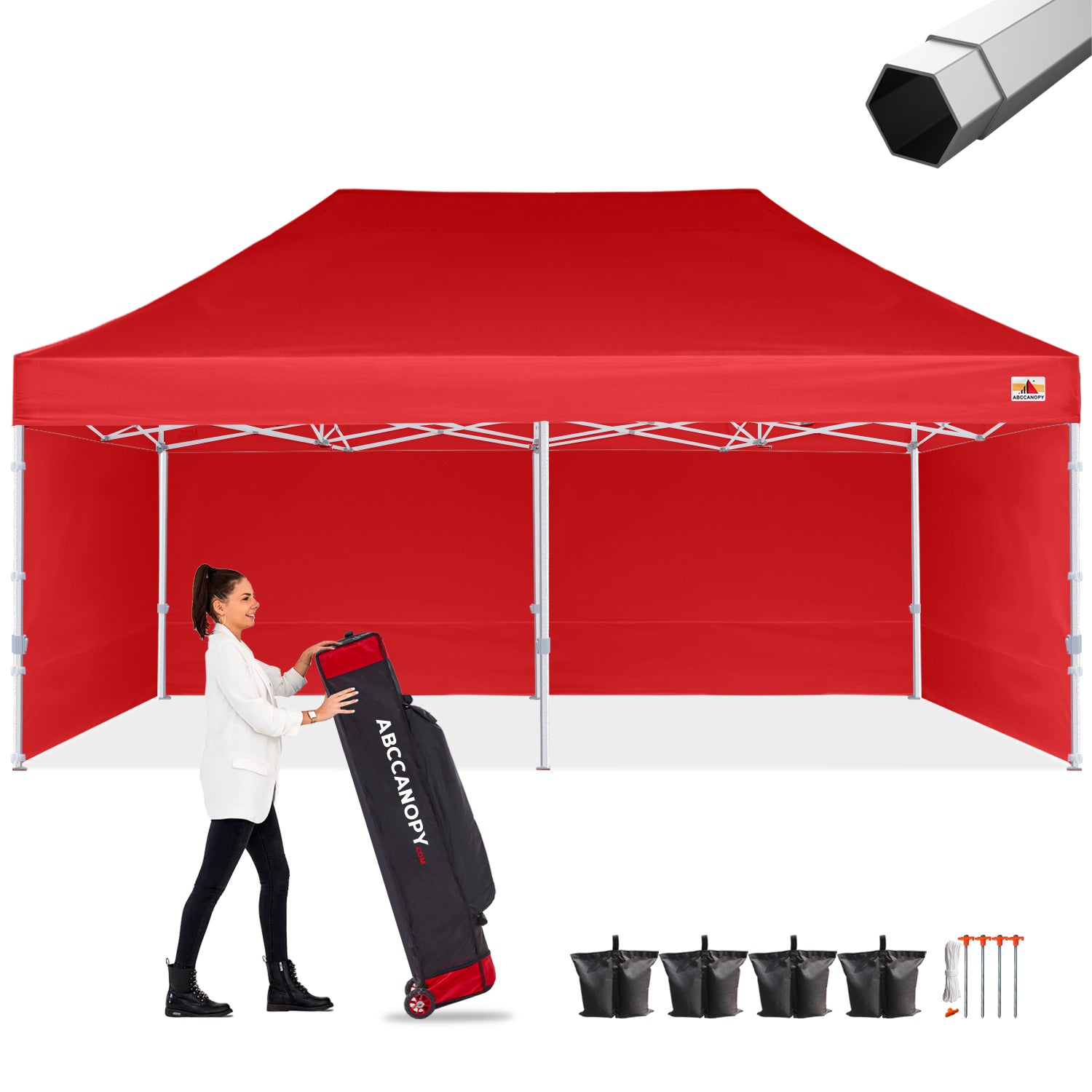 ABCCANOPY S2 Premium Heavy Duty 10x10/10x15/10x20 Canopy Tent with Sidewalls