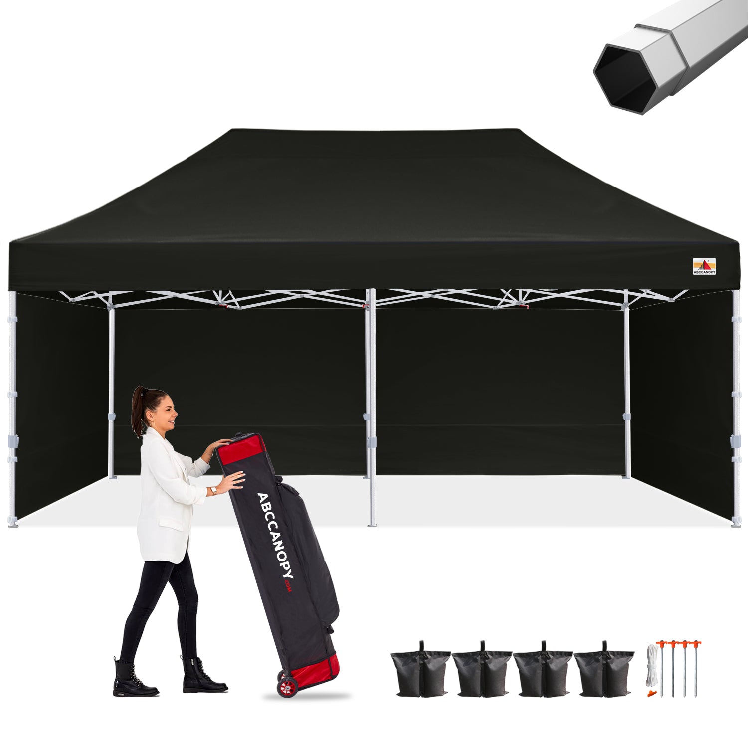 ABCCANOPY S2 Premium Heavy Duty 10x10/10x15/10x20 Canopy Tent with Sidewalls