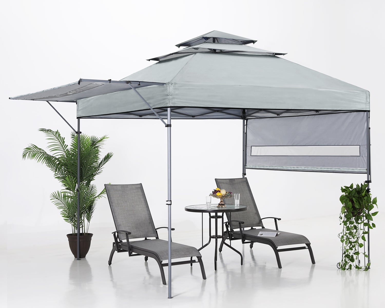 ABCCANOPY 3-Tier Instant 10x17 Canopy with Adjustable Dual Half Awnings