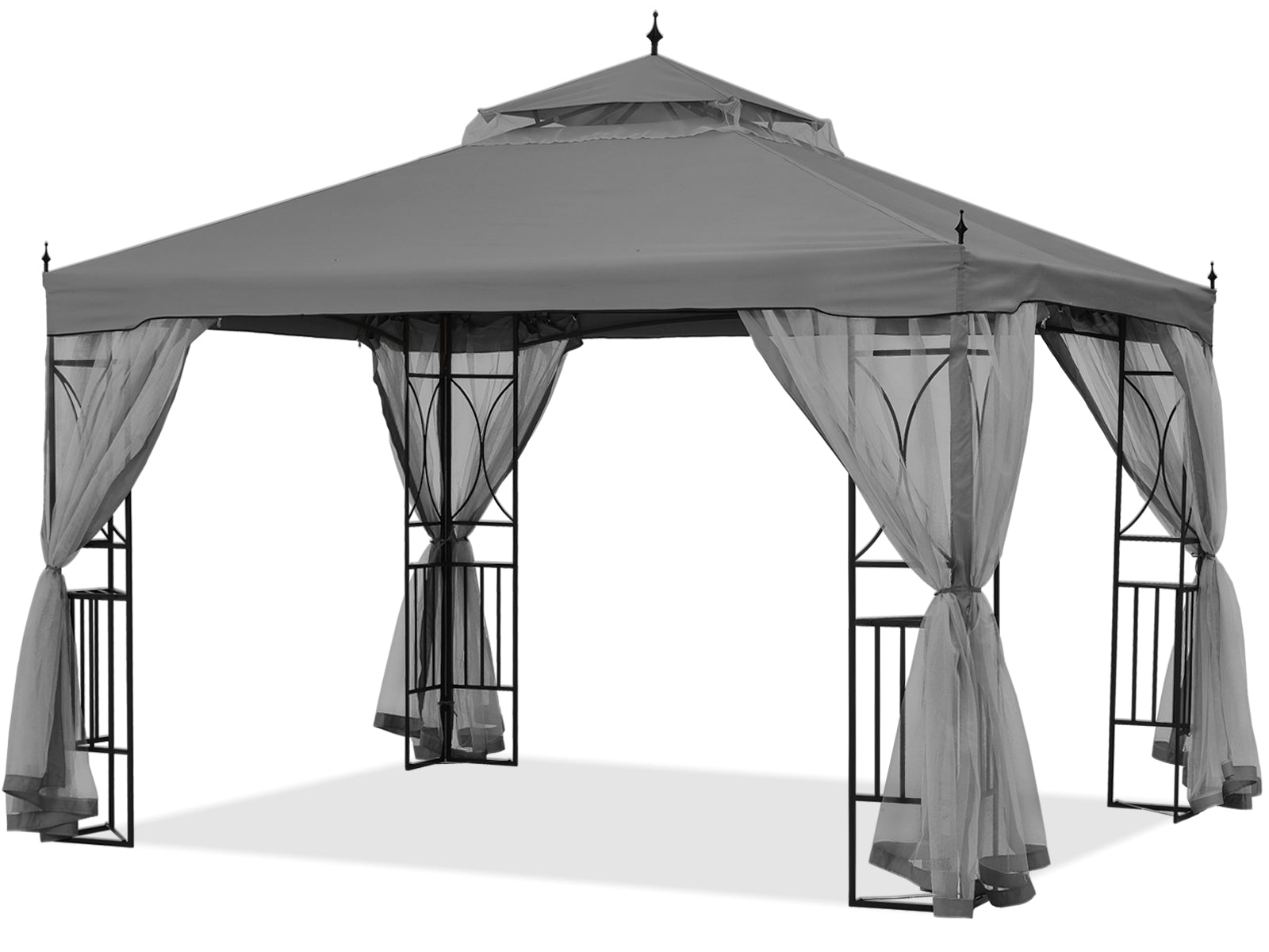 ABCCANOPY 10X10/10X12 Gazebo Canopy with Netting and Corner Frame Screen Wall