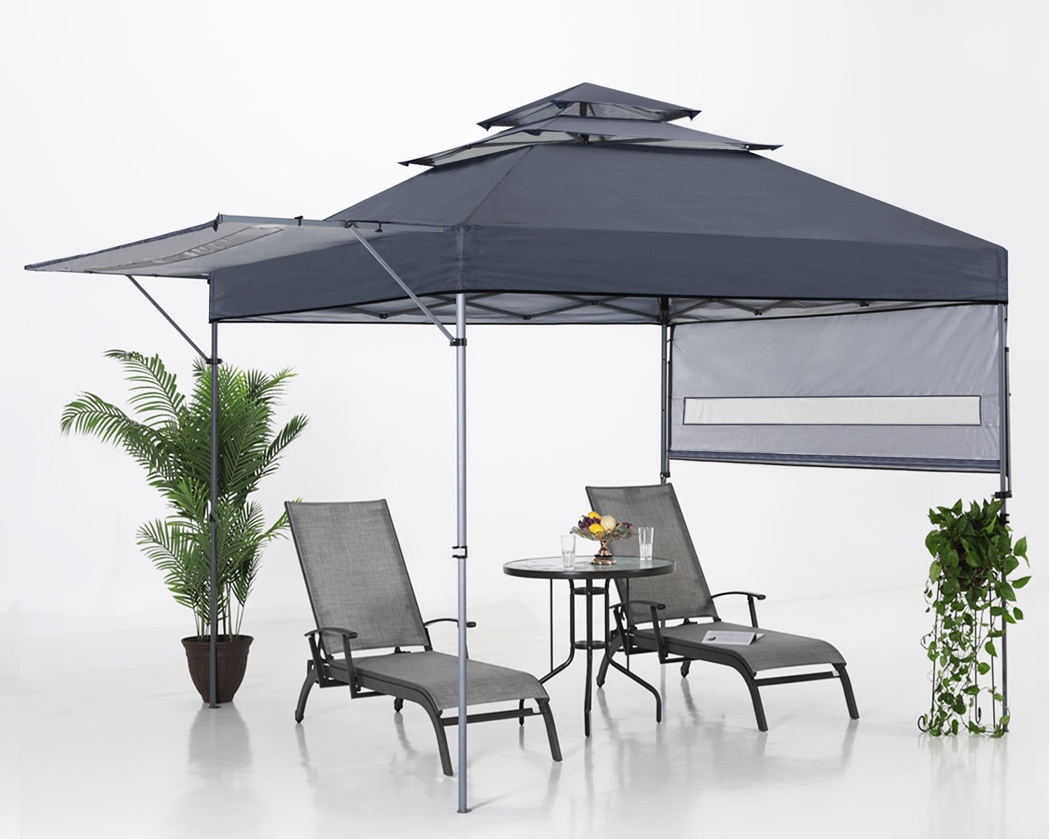 ABCCANOPY 3-Tier Instant 10x17 Canopy with Adjustable Dual Half Awnings