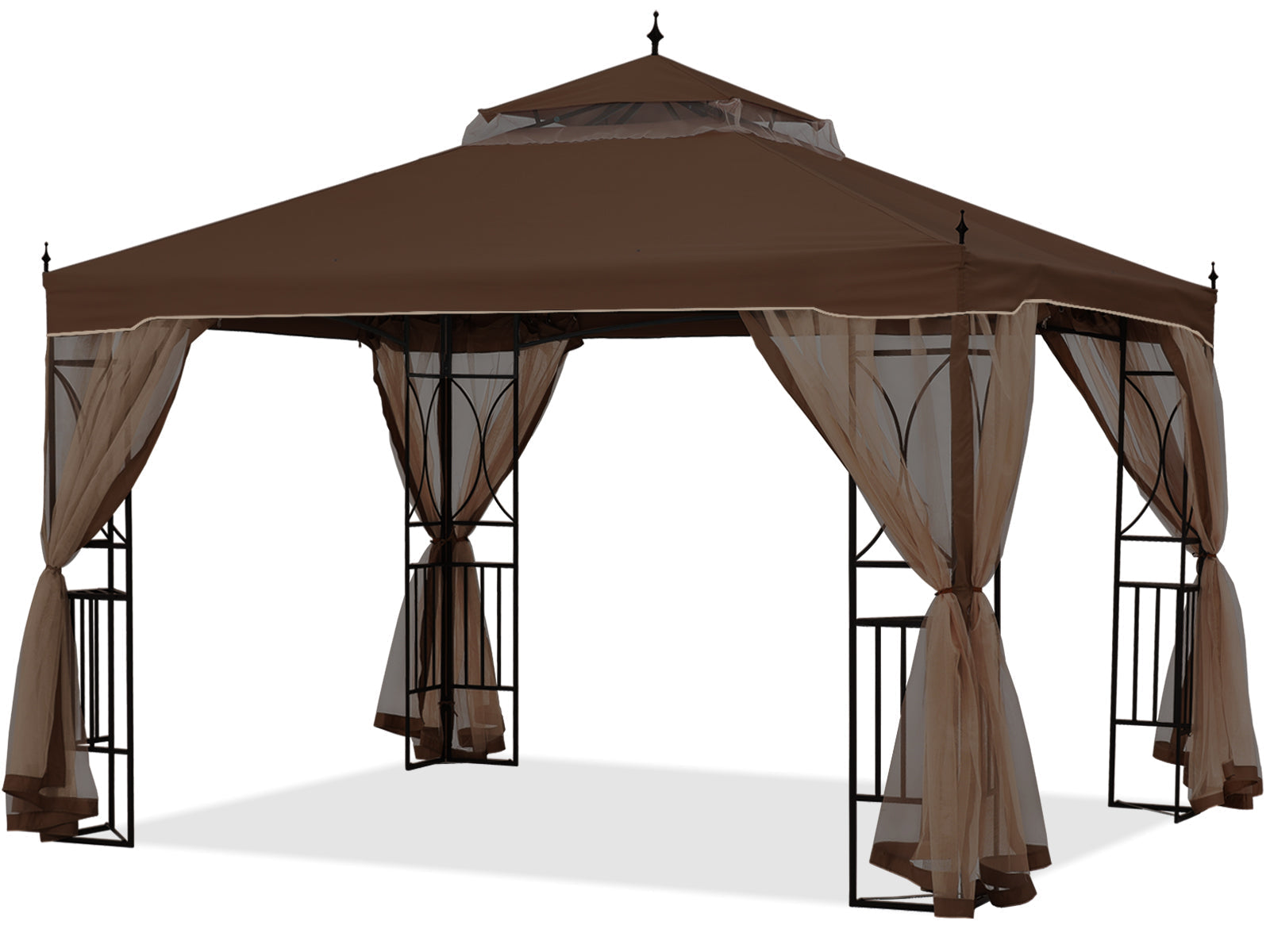 ABCCANOPY 10X10/10X12 Gazebo Canopy with Netting and Corner Frame Screen Wall