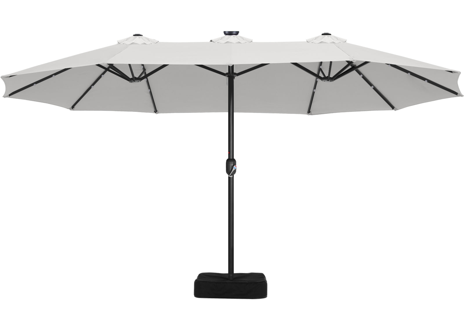 ABCCANOPY Outdoor Double-Sided Large Patio Umbrella 15FT with Solar Lights