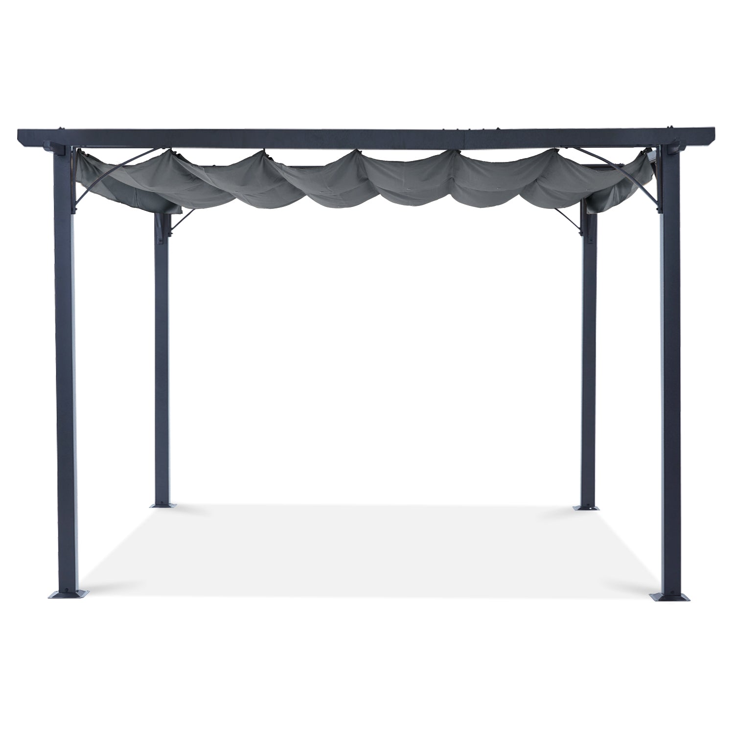 ABCCANOPY Steel Rip-Lock Pergola Gazebo Canopy 10x10, 11x11 Retractable Weather-Resistant