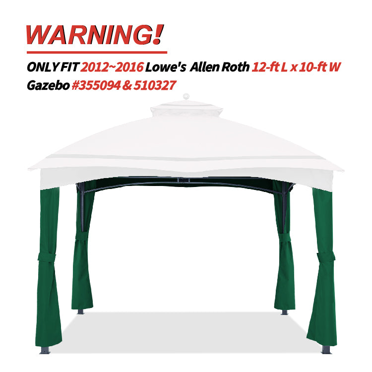 ABCCANOPY 10x12 Gazebo Replacement Accessories (GF-12S004B-1/GF-12S004BTO)