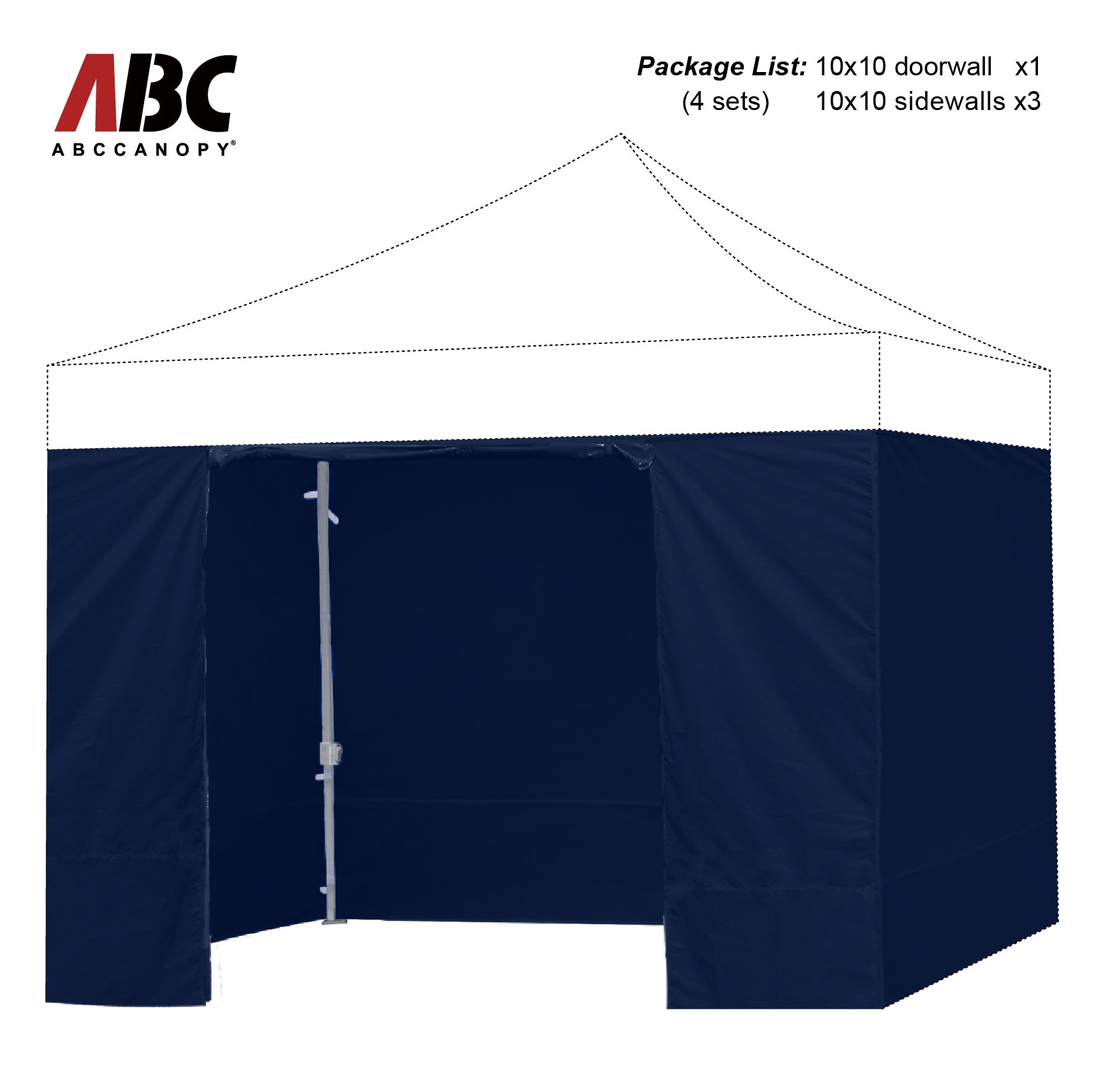 ABCCANOPY Horizontal Velcro Sidewall for 10x10/10x15/10x20 canopy (Overseas)