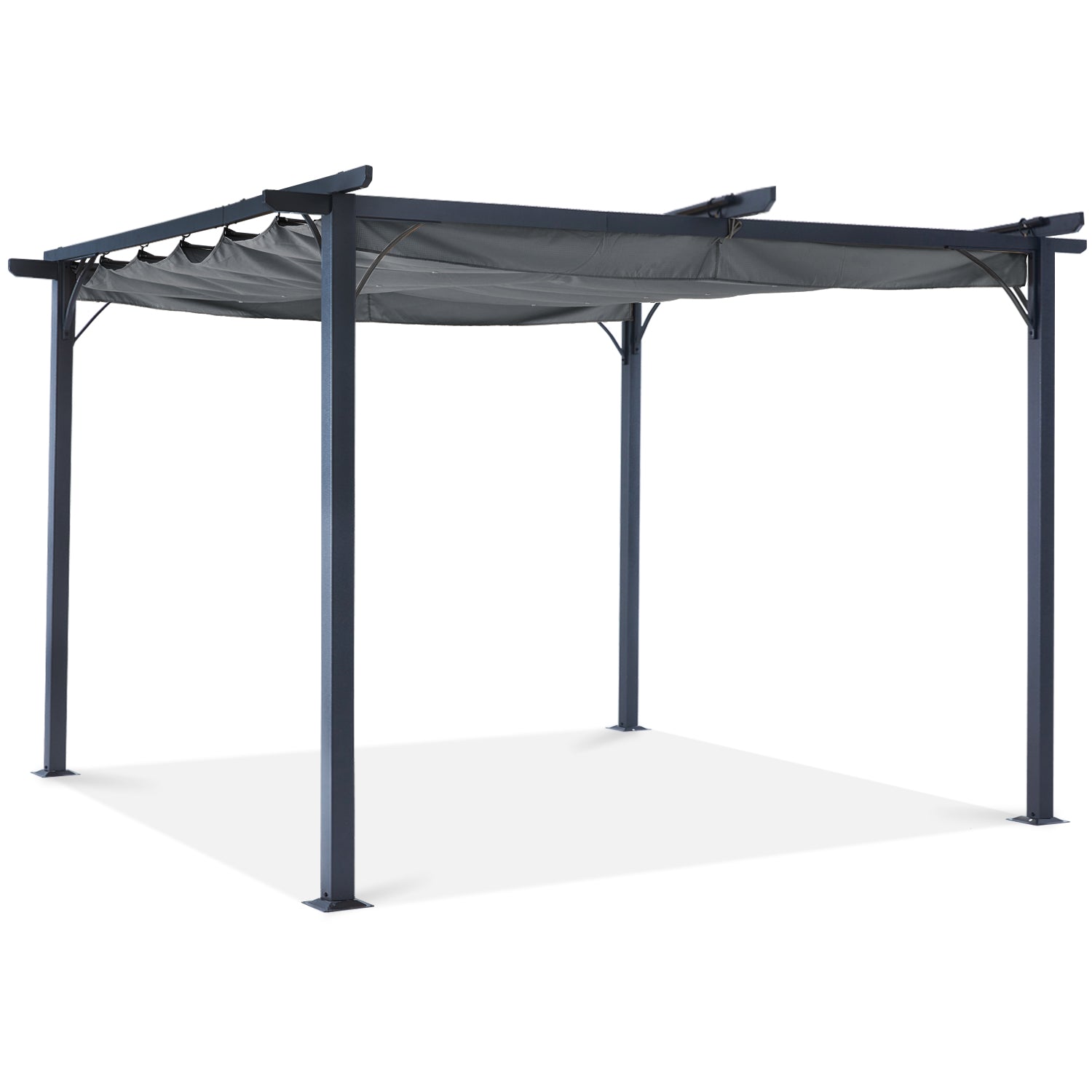 ABCCANOPY Steel Rip-Lock Pergola Gazebo Canopy 10x10, 11x11 Retractable Weather-Resistant