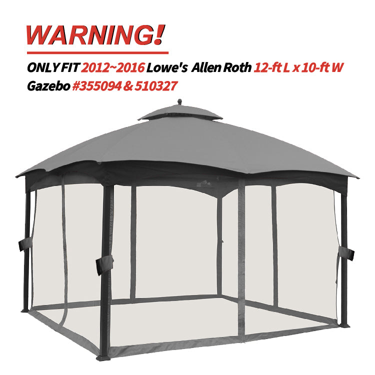 ABCCANOPY 10x12 Gazebo Replacement Accessories (GF-12S004B-1/GF-12S004BTO)