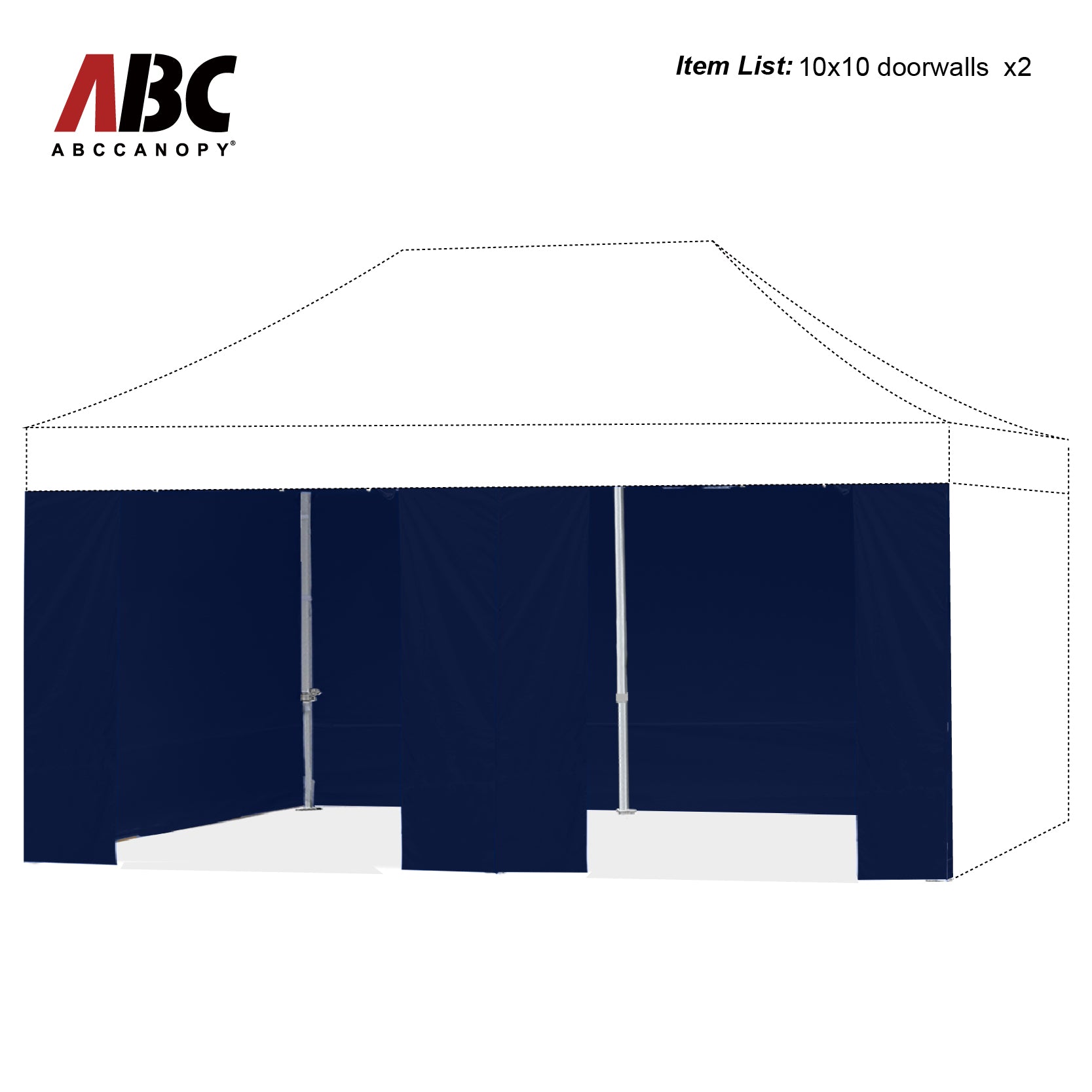 ABCCANOPY Canopy Accessories-Door wall Link for 8x8, 10x10, 10x15, 10x20  (Overseas)