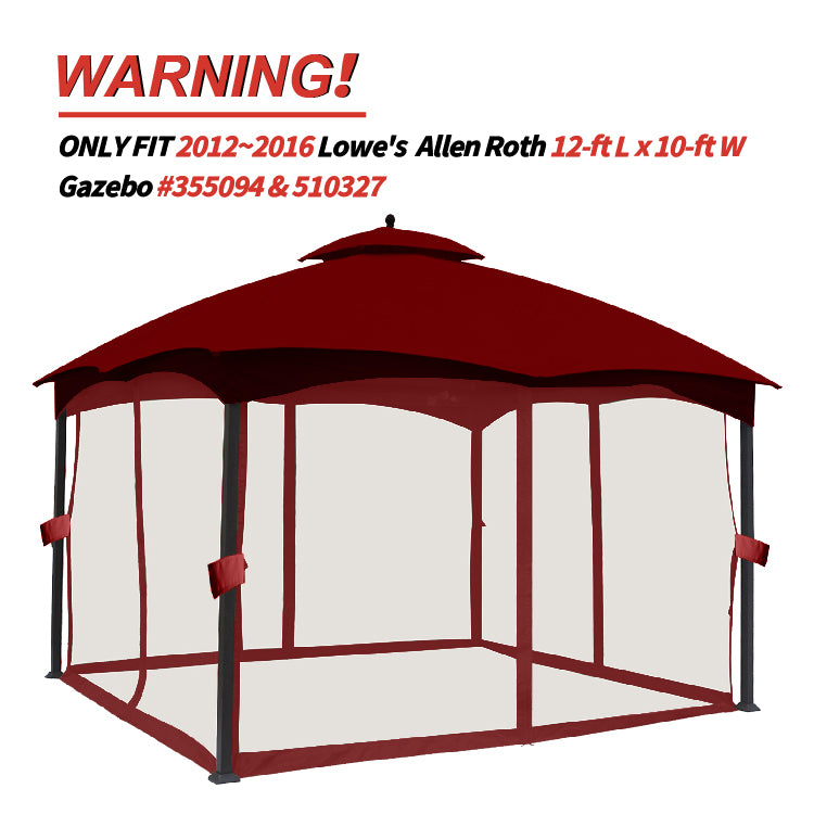 ABCCANOPY 10x12 Gazebo Replacement Accessories (GF-12S004B-1/GF-12S004BTO)