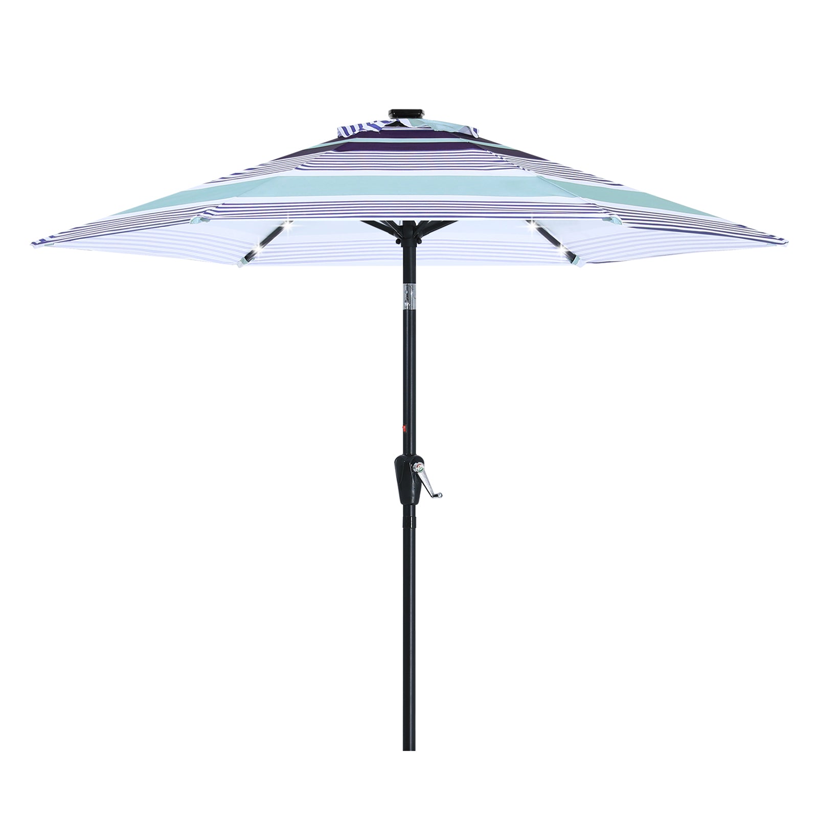 ABCCANOPY Outdoor Solar Patio Umbrella 7.5FT with 32 LED Lights 6 Ribs