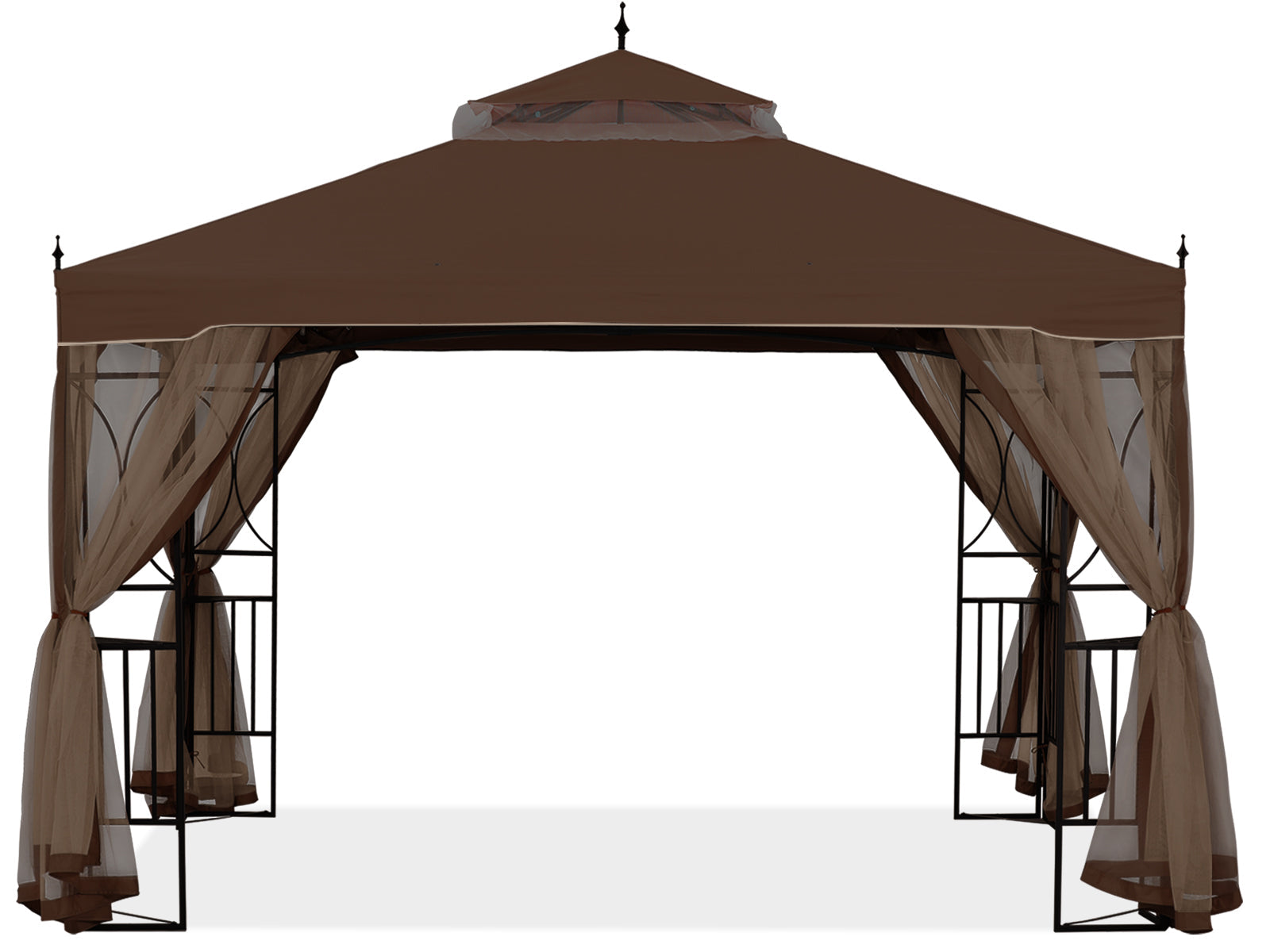 ABCCANOPY 10X10/10X12 Gazebo Canopy with Netting and Corner Frame Screen Wall