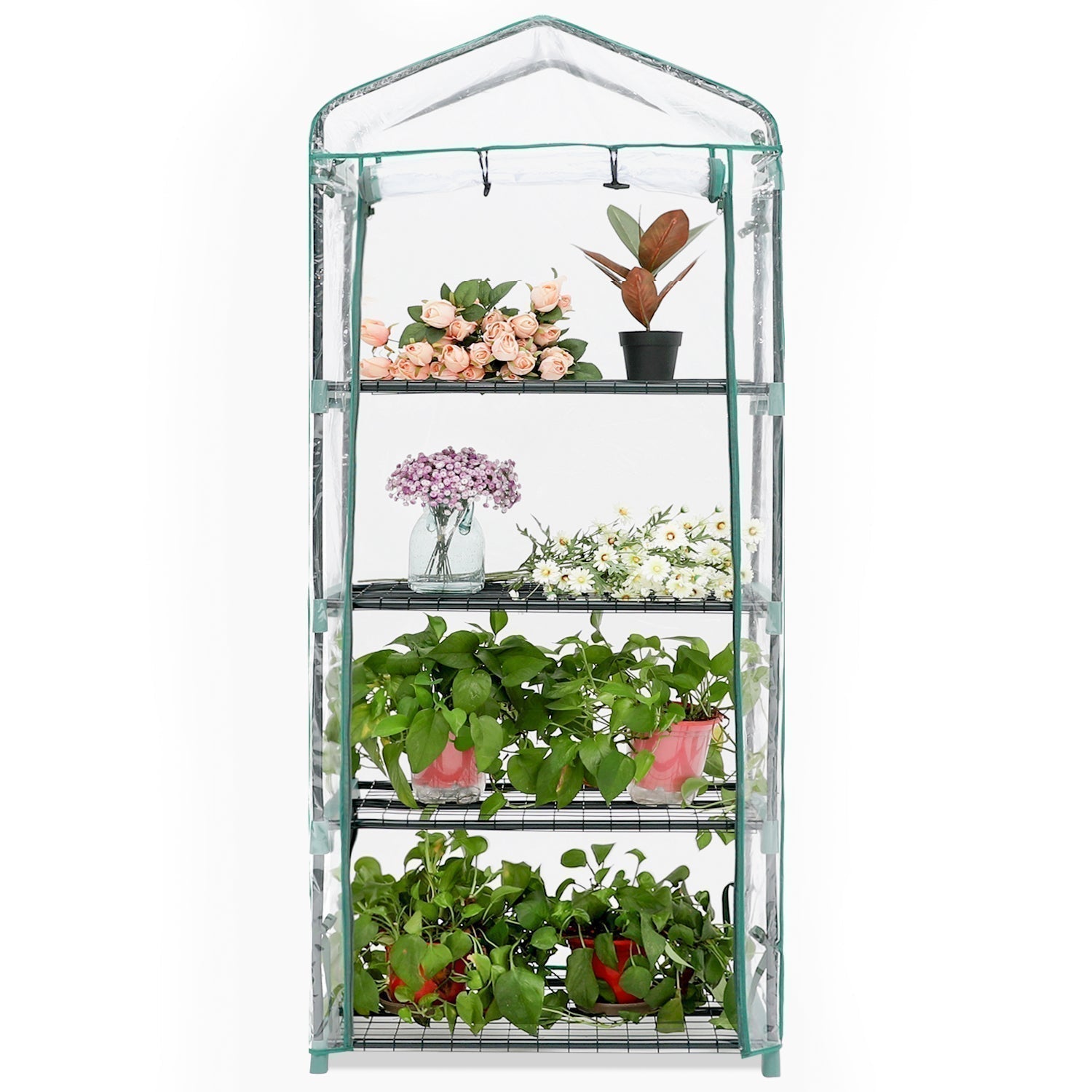 ABCCANOPY Portable Plant Gardening Greenhouse with 2-Tier 4-Shelves 3x2, 5x3, 9x4