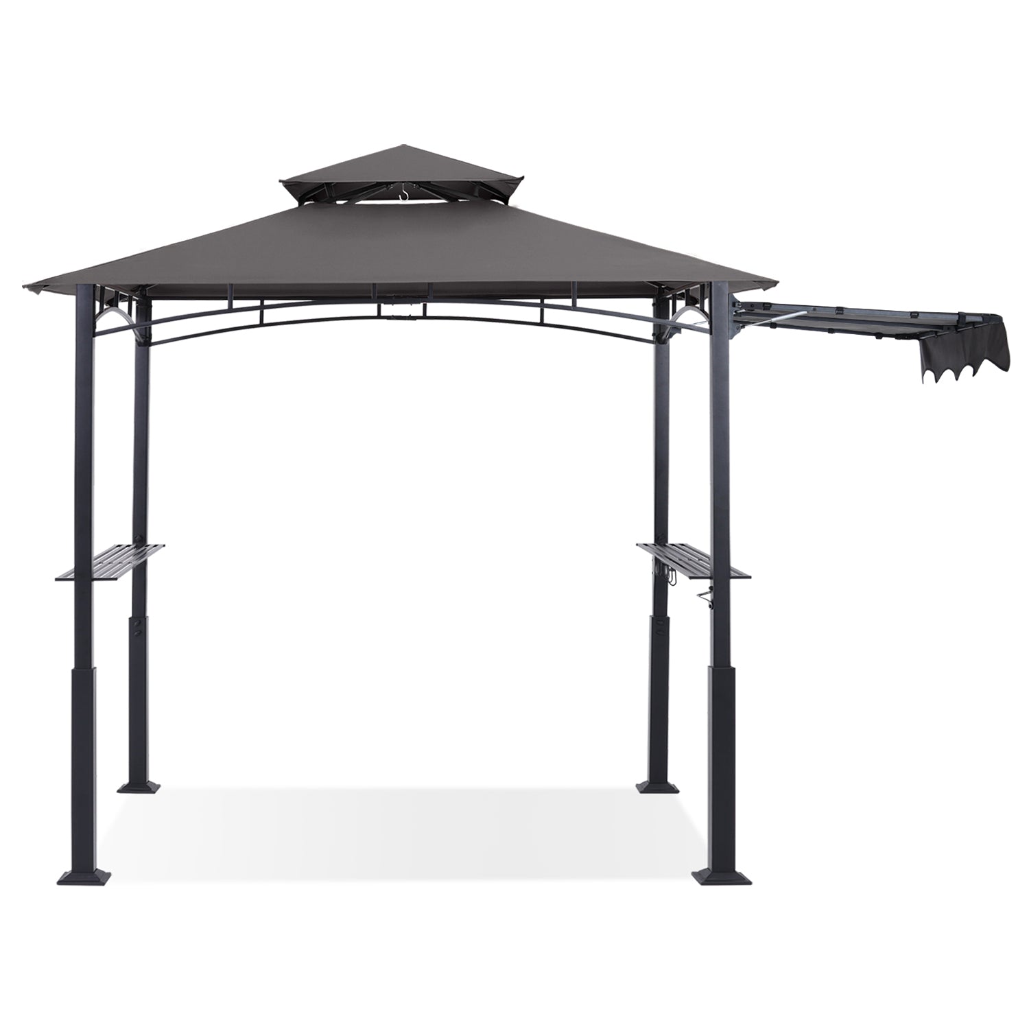 ABCCANOPY 8x5 Outdoor Grill Gazebo with Extra Awning BBQ Canopy with LED Lights