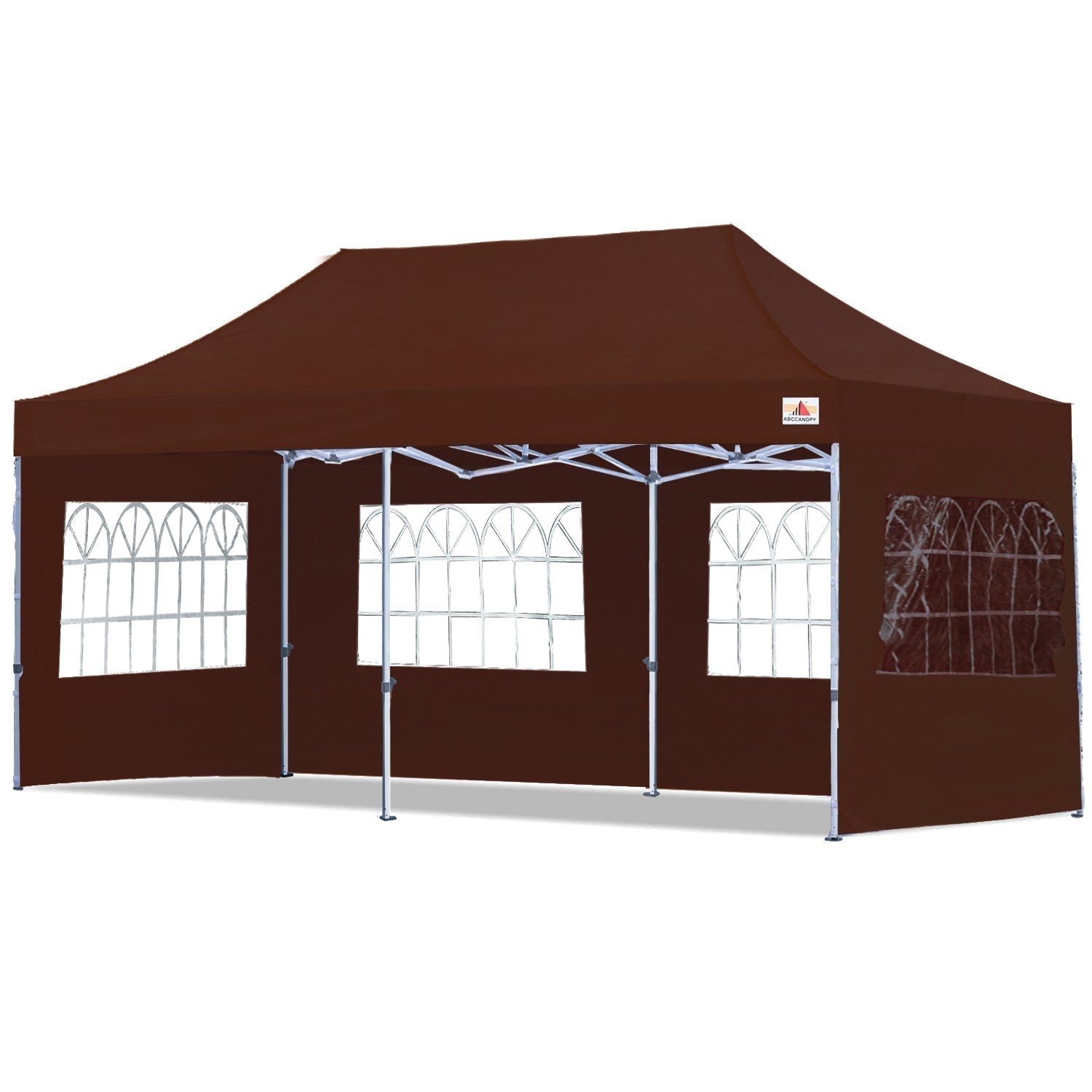 ABCCANOPY Pop up Church Canopy Tent with Window Sidewalls for 8x8, 10x10, 10x15, 10x20 (S1 Commercial)